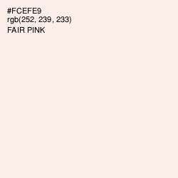 #FCEFE9 - Fair Pink Color Image